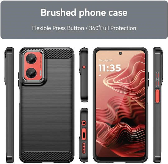 Techsuit Carbon Back Cover Silicone Blue (Moto G35)