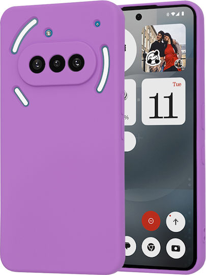 Techsuit Back Cover Silicone Purple (Nothing Phone (3a))