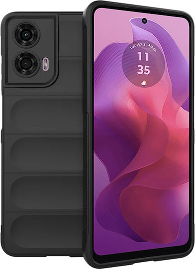 Techsuit Shield Umschlag Rückseite Silikon Schwarz (Moto G24 / G04 / G04s)
