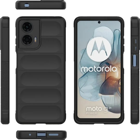 Techsuit Shield Umschlag Rückseite Silikon Schwarz (Moto G24 / G04 / G04s)