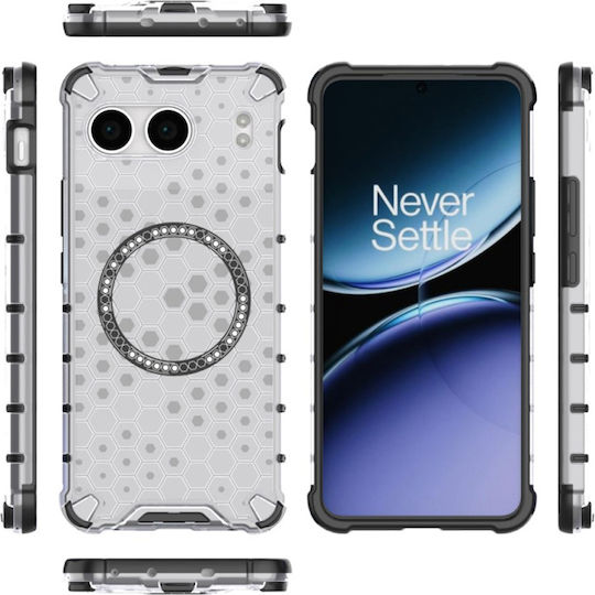 Techsuit Honeycomb Umschlag Rückseite Silikon Weiß (OnePlus Nord 4)