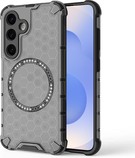 Techsuit Honeycomb Umschlag Rückseite Silikon Schwarz (Galaxy S25)