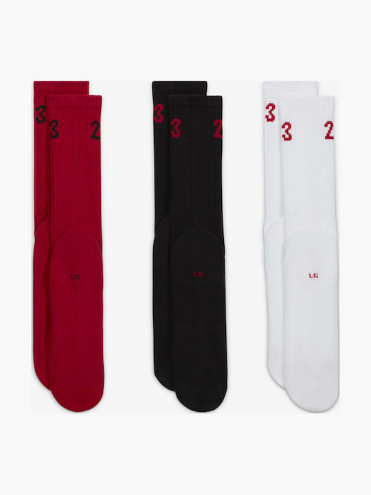Jordan Athletic Socks Red 3 Pairs