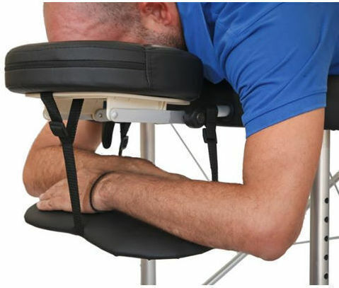 ACP Portable/Folding Black Massage and Physiotherapy Bed 180x62cm