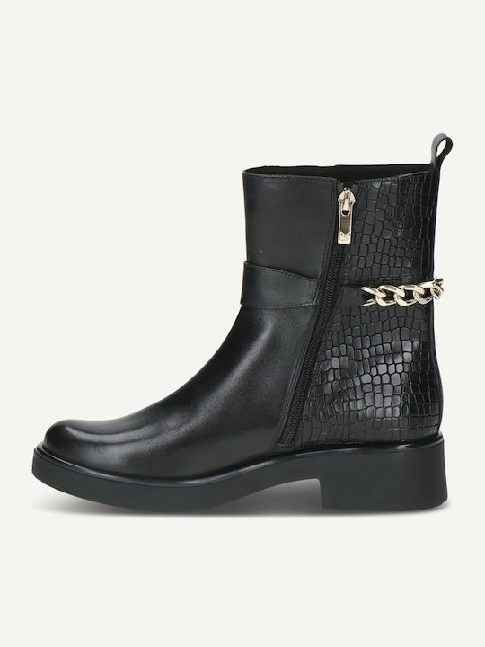 Leather Women's Ankle Boots Black