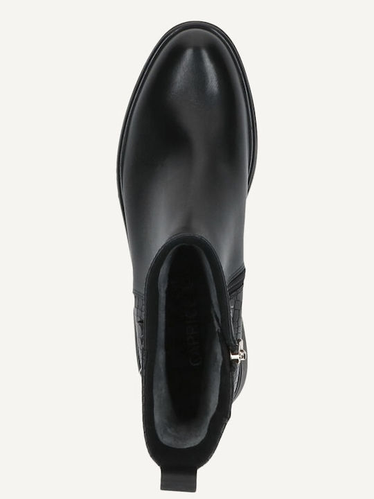 Leather Women's Ankle Boots Black