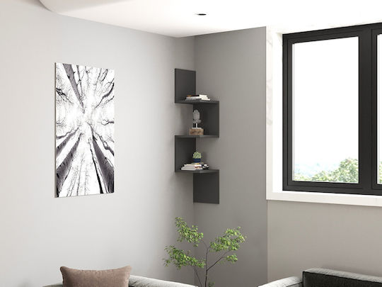 Raft Perete Zikzak 105.4x25x25cm Anthracite