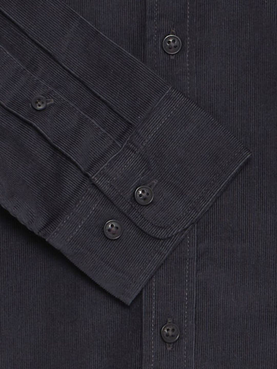 Long-sleeved Corduroy Shirt Black