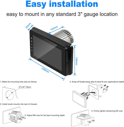 Carmedia Boat Sound System 4x Waterproof with Bluetooth