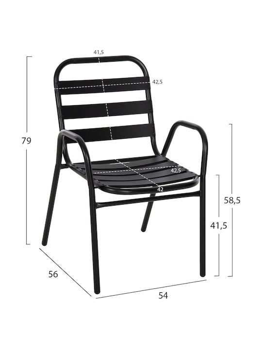 Set Sala De Mese Pentru Exterior Adam 5 Piese Negru