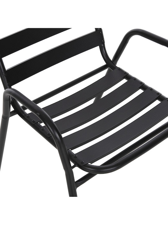 Set Sala De Mese Pentru Exterior Adam 5 Piese Negru