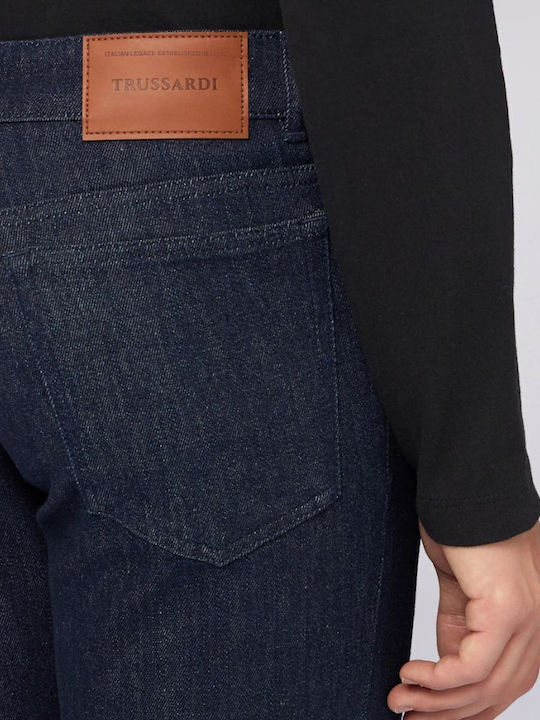 Men's Jeans Pants with Slim Fit Dark Blue