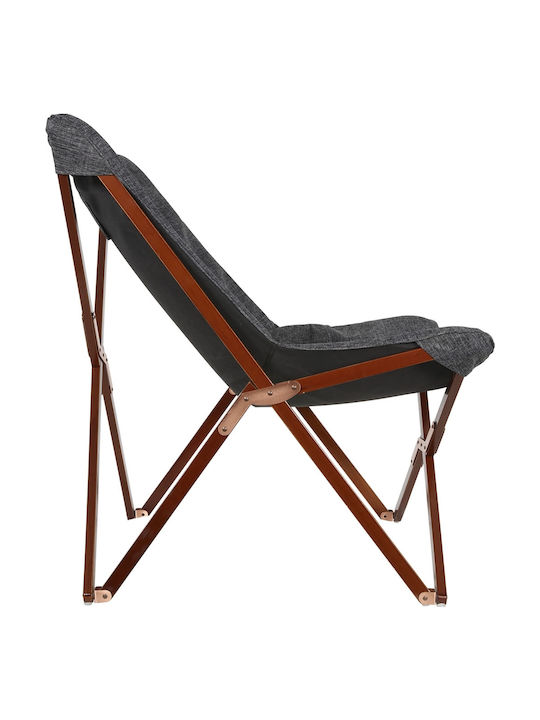 Outdoor Armchair Wooden Mixed Grey 73x85x95cm