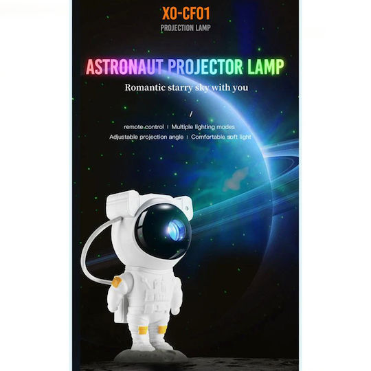 Kids Projector Lamp Astronaut White 21x11cm