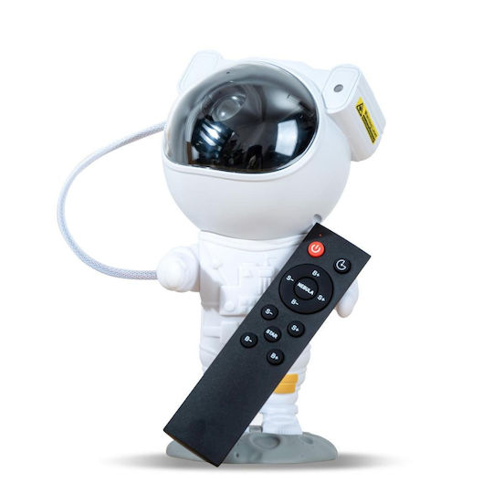 Kinderprojektorlampe Astronaut Weiß 21x11cm