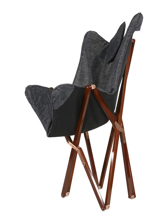 Outdoor Armchair Wooden Mixed Grey 73x85x95cm