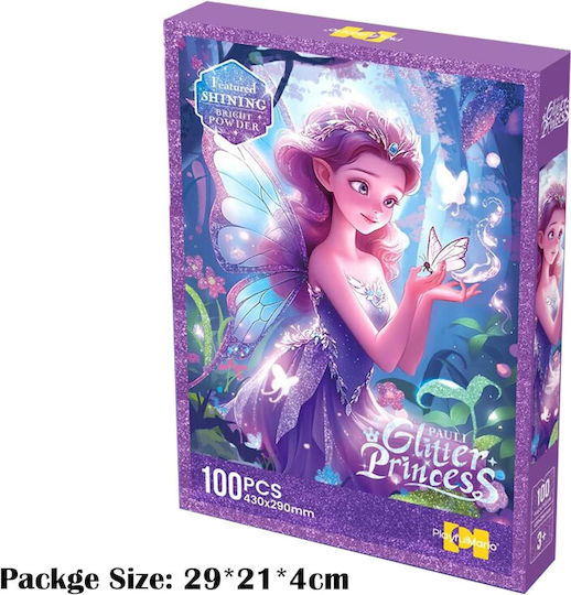 Playful Mario Puzzle 100 Pieces Glitter Fairy Princess In The