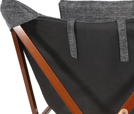 Πολυθρόνα Εξωτερικού Χώρου Ξύλινη Mixed Grey 73x85x95εκ.