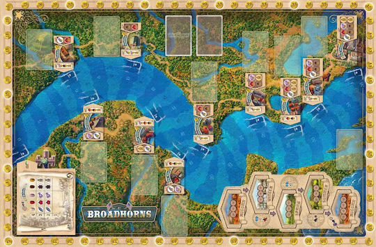 Board Game Broadhorns: Early Trade on the Mississippi for 2-4 Players 14+ Years Old (EN) Rio Grande Games