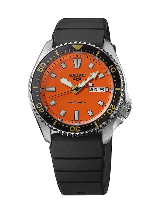 Skx Series Men's Watch 42.5mm Automatic with Black Rubber Strap