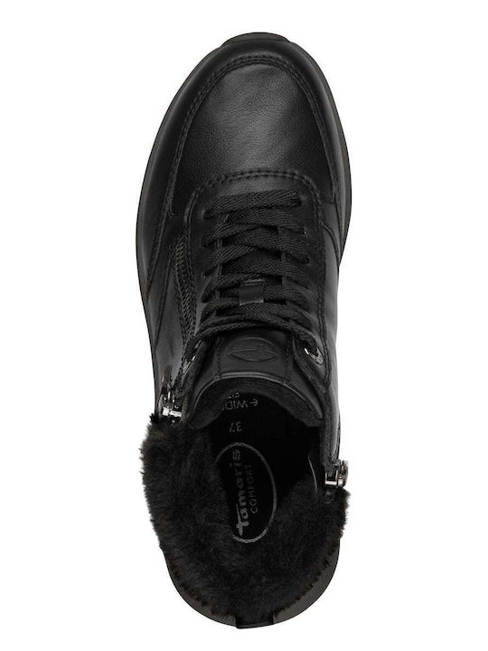 Women's Ankle Boots with Fur Black