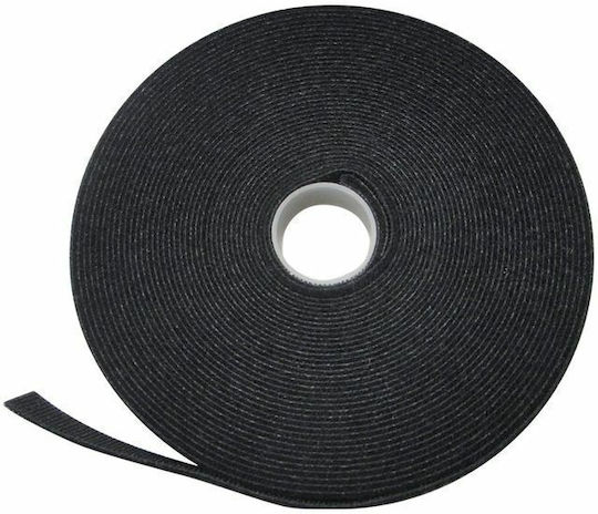 Digitus Black Self-Adhesive Hook & Loop Tape Black 15mmx10m 1pcs
