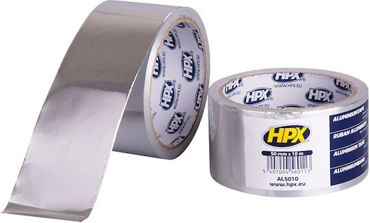HPX Alu Tape Αυτοκόλλητη Ταινία Αλουμινίου Γκρι 10mx50mm