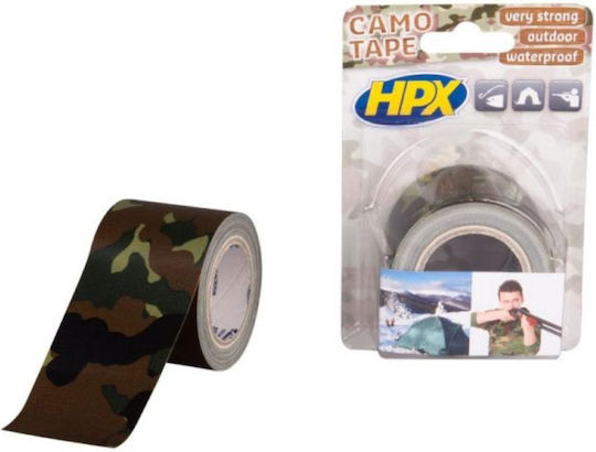 HPX Camo Tape Αυτοκόλλητη Υφασμάτινη Ταινία Μαύρη 5mx48mm