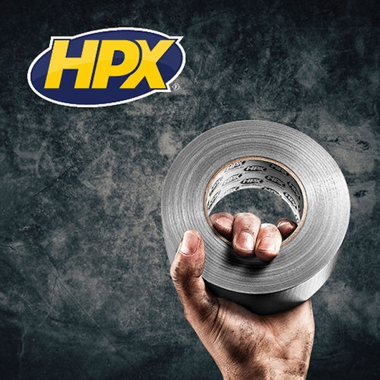 HPX 6200 Silver Self-Adhesive Fabric Tape Black 48mmx5m 1pcs