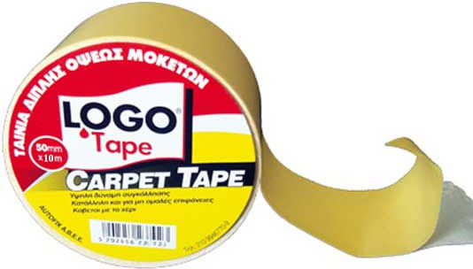 Logo Carpet Self-Adhesive Double-Sided Tape White 50mmx10m 1pcs
