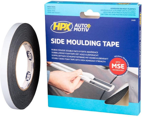 HPX Self-Adhesive Double-Sided Tape Black 12mmx10m 1pcs
