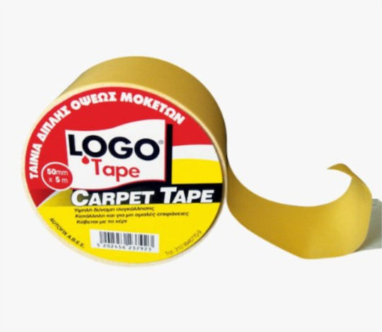Logo Foam Tape Αυτοκόλλητη Ταινία Διπλής Όψης Μπεζ 5mx50mm