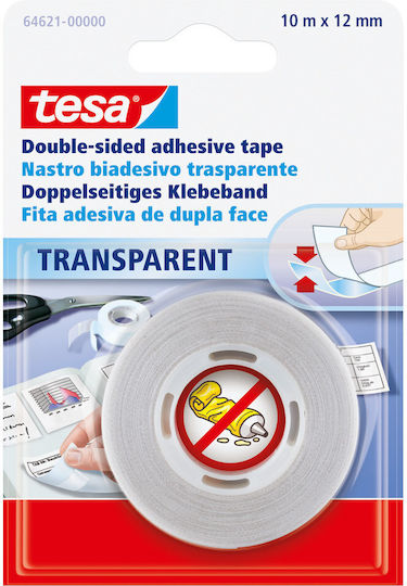 Tesa Самозалепваща Двустранна лента Прозрачна 12ммx10м 1бр