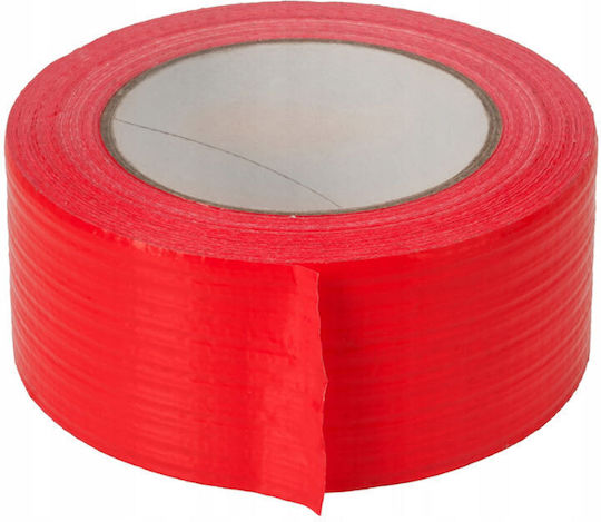 Bisan Self-Adhesive Fabric Tape Red 48mm 1pcs