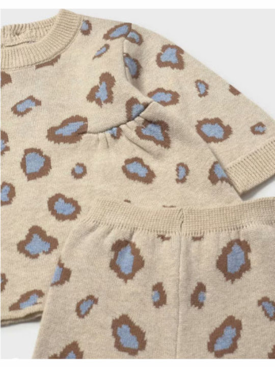 Kids' Set with Pants Winter 2pcs Dark Beige