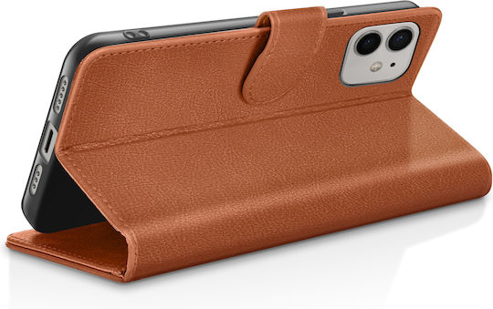 Zanaé Wallet Case Iphone 12 12 Pro Stand Magnetic Tab Brown
