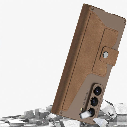 Калъф Портмоне Сгъваем Капак Samsung Galaxy Z Fold 7 5G Кафяв