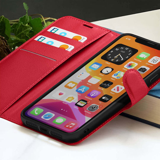 Zanaé Wallet Case iPhone 11 Pro Stand Magnetic Tab Red