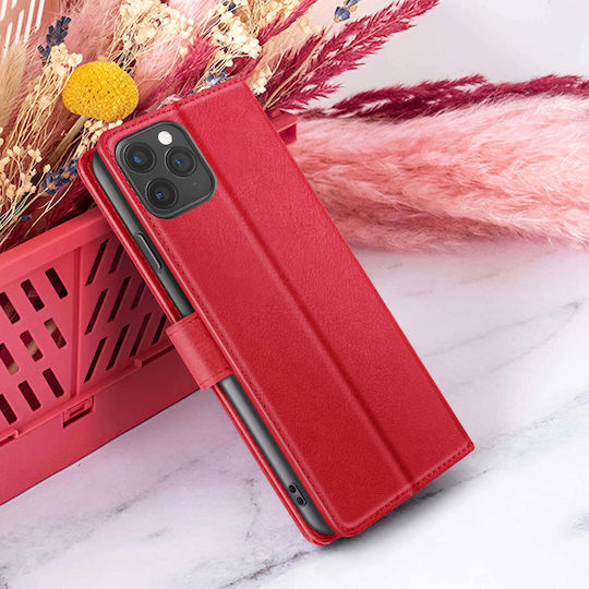 Zanaé Wallet Case iPhone 11 Pro Stand Magnetic Tab Red