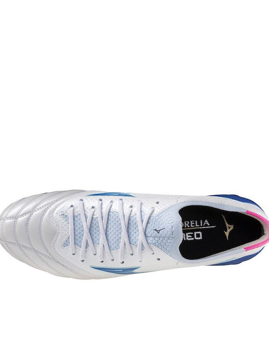 Mizuno Morelia Neo Iv Beta Ποδοσφαιρικά Παπούτσια με Τάπες Λευκά