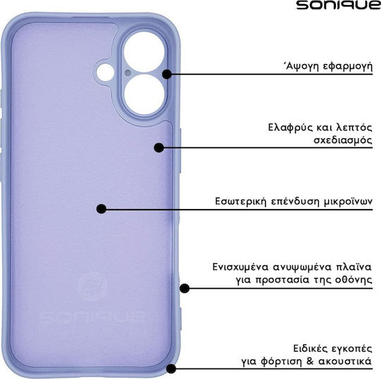 Sonique Liquid Umschlag Rückseite Silikon Lila (Huawei P40 Lite)
