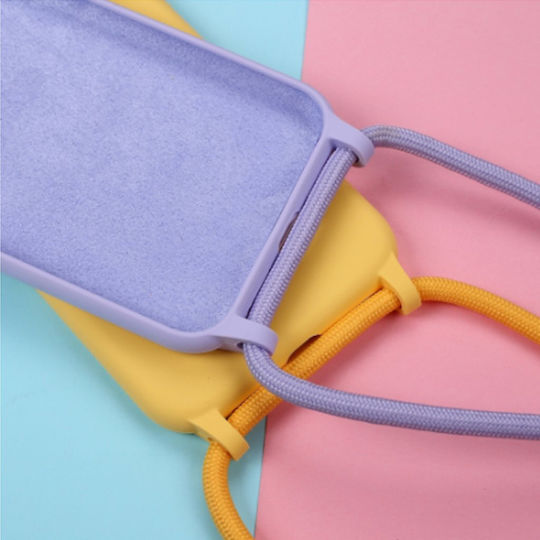 Sonique Carryhang Liquid Back Cover Silicone 0.5mm with Strap Lilac (Xiaomi Mi 11 Lite / 11 Lite 5G / 11 Lite 5G NE)
