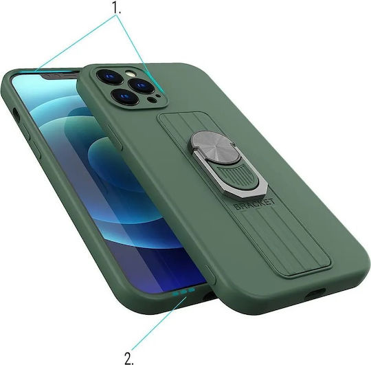 Hurtel Ring Back Cover Σιλικόνης Τιρκουάζ (iPhone 11 Pro Max)