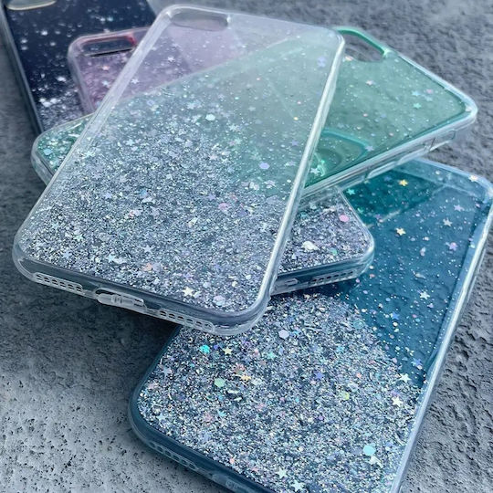 Hurtel Star Glitter Shining Back Cover Silicone Black (iPhone 13 Pro)
