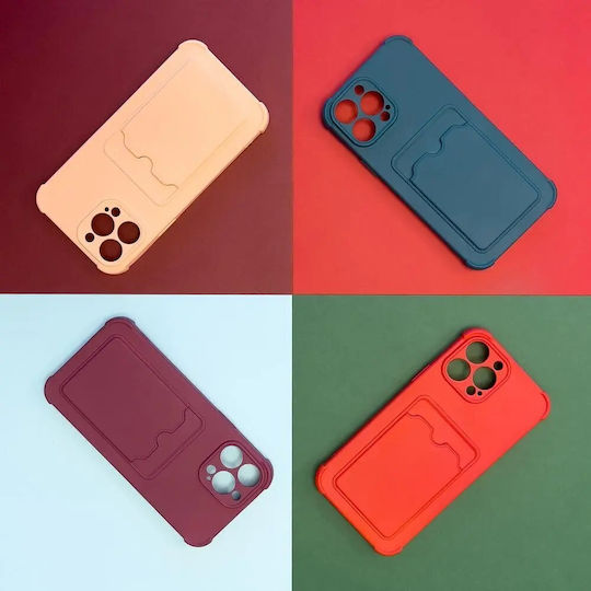 Hurtel Card Armor Umschlag Rückseite Silikon mit Kartenhalter Orange (Redmi Note 10 / 10s / Poco M5s)