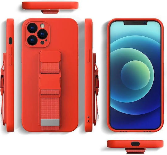 Hurtel Rope Air Bag Umschlag Rückseite Silikon 1mm mit Nackenriemen Marineblau (Galaxy A33 5G)