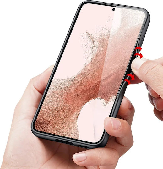 Dux Ducis Fino Umschlag Rückseite Silikon Schwarz (Galaxy S23+)