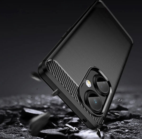 Hurtel Flexible Carbon Back Cover Σιλικόνης Μαύρο (OnePlus Nord CE 3)