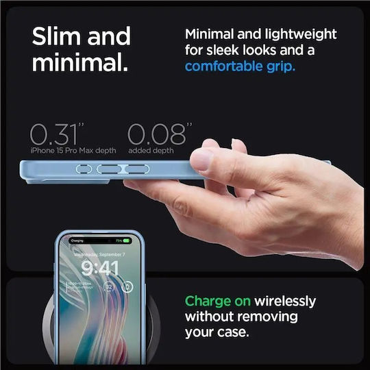 Spigen Ultra Hybrid Back Cover Plastic Sierra Blue (iPhone 15 Pro Max)