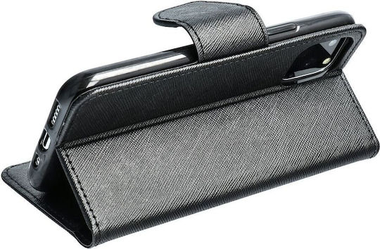 Fancy Wallet Σιλικόνης / Δερμάτινο Μαύρο (Samsung S24 Ultra)